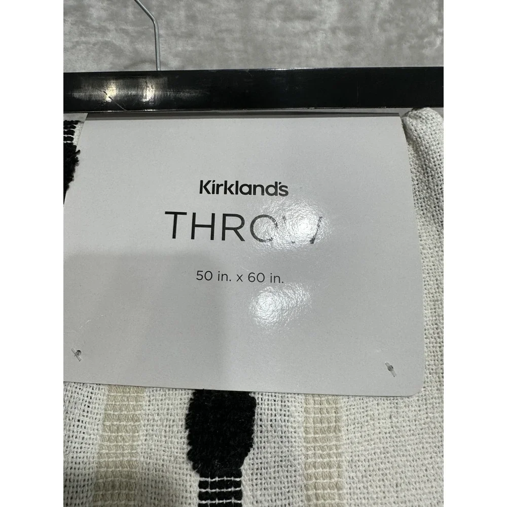 Kirklands Decorative Throw Multicolor Textured Dotted‎ Fringed 50